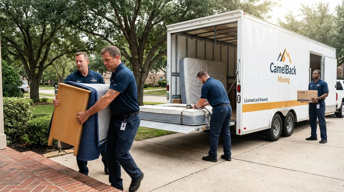 Crew loading residential truck for cross-state move from Willow Grove, PA